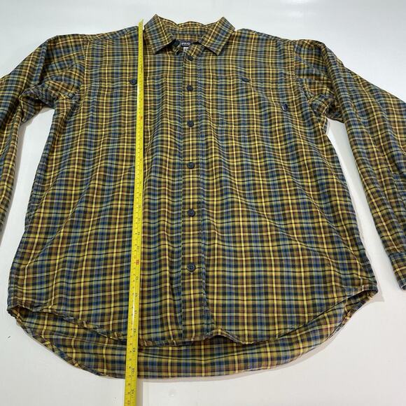Patagonia Men’s Organic Cotton Shirt Size M Gingham Check Long Sleeve Button - Picture 3 of 6